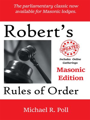 cover image of Robert's Rules of Order